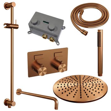 Brauer Copper Edition Thermostatische Regendoucheset Inbouw, Ophalen of Verzenden, Nieuw