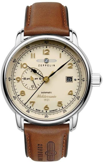 Zeppelin 9668-5 Méditerranée automatisch horloge 40 mm, Overige merken, Staal, Verzenden, Polshorloge