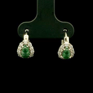 Jade - Jadeiet Kalebas Oorbellen – S925 Sterling Zilver –, Nieuw