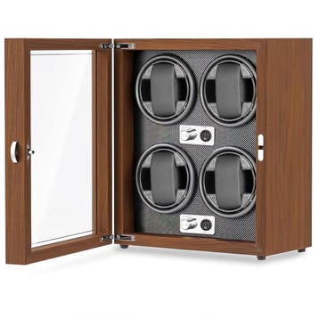 Watchwinder - Horloge doos - Horloge winder - Bruin - Olvy •, Sieraden, Tassen en Uiterlijk, Horloges | Heren, Verzenden, Zo goed als nieuw