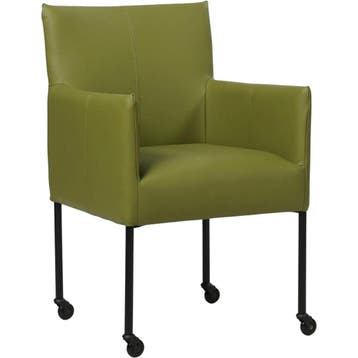 Leren eetkamerstoel Desire - Toledo Apple Green (groen) -, Overige kleuren, Bohemian, Industrieel, Modern, Scandinavisch, Nieuw