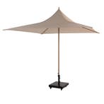 Vivenda stokparasol 270x270 cm houtlook frame zand 4, Tuin en Terras, Ophalen of Verzenden, Nieuw