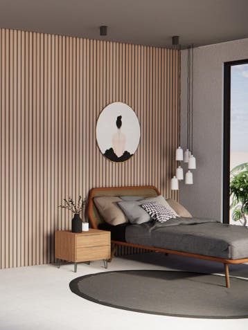 Akoestische panelen  280 x 60 x 2.4 cm - Eiken Naturel Grijs, Doe-het-zelf en Verbouw, Ophalen of Verzenden, Nieuw, Overige materialen