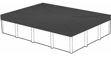 Afdekzeil rechthoekig zwembad 550 x 350 cm (zeilmaat 610 x, Verzenden, Nieuw