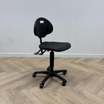 ergonomische werkplaats stoel, zwart, Gebruikt, Zwart, Ophalen of Verzenden, Bureaustoel