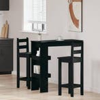 vidaXL Wandbar Tafel Zwart Eiken 102 x 45 x 103,5 cm Bewerkt, Verzenden, Nieuw