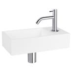 Fonteinset Differnz Solid Solid Surface 36x18.5x9 cm Wit Met, Ophalen of Verzenden, Nieuw, Overige typen