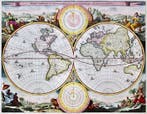 World - Wereld; Daniël Stoopendaal - Orbis Terrarum tabula, Nieuw