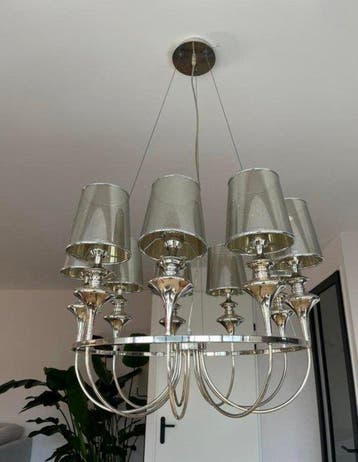 Kroonluchter - Chroom, Glas, Metaal - Josephine Queen 9