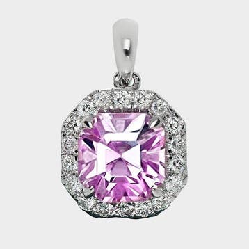 Zonder minimumprijs - Hanger - 14 karaat HRD 2,65 ct roze,
