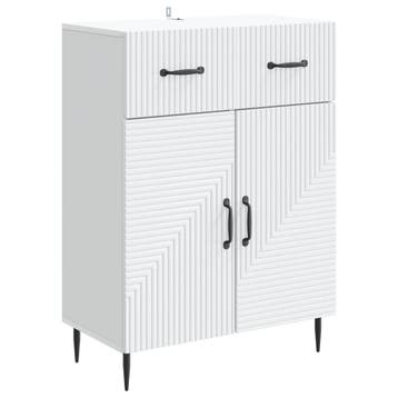 vidaXL Dressoir Wit 66 x 34,5 x 89,5 cm Bewerkt hout, Verzenden, Nieuw, Overige houtsoorten, Minder dan 50 cm