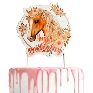 9-delige paarden taart en cupcake topper set, Ophalen of Verzenden, Nieuw, Taarten of Cupcakes, Versiering