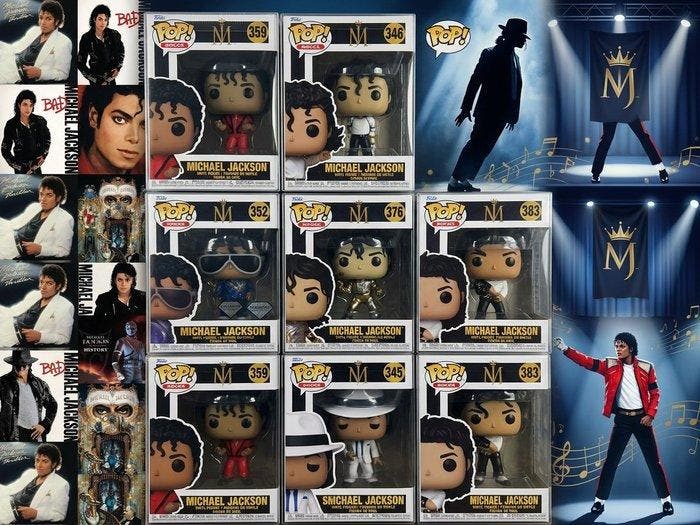 Funko - Funko Pop - Michael Jackson Funko Pop! Complete, Antiek en Kunst, Antiek | Speelgoed