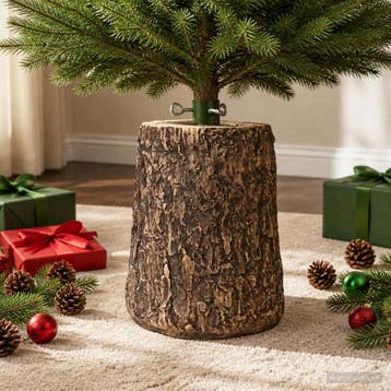vidaXL Kerstboomvoet in boomstamvorm Ø 23 x 34 cm, Verzenden, Nieuw