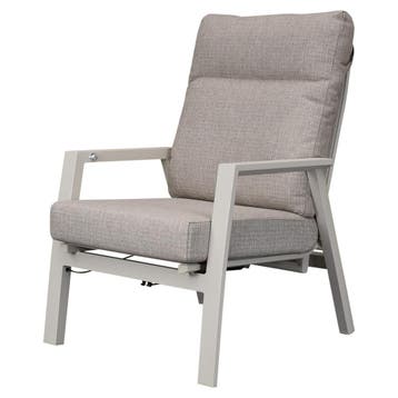 Vegas stoel bank loungeset 3 delig verstelbaar aluminium, Ophalen of Verzenden, Nieuw