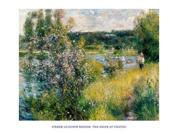 Kunstdruk Auguste Renoir - The Seine at Chatou 80x60cm, Verzenden, Nieuw