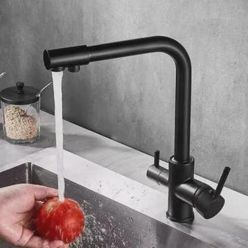 Keukenkraan met Waterfilter en Dubbele Hendel - Zuiver Drink, Verzenden, Nieuw