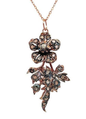 Zonder minimumprijs - Halsketting - 9 kt. Roségoud, Zilver, Nieuw