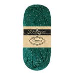 Scheepjes Catona Shine - 401 Dark Teal - Silver - Katoenga, Hobby en Vrije tijd, Breien en Haken, Ophalen of Verzenden, Nieuw
