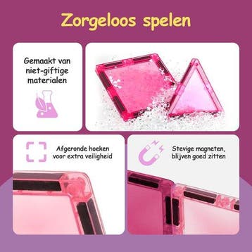 Magnetic Tiles - Speelgoed - Magnetische Tegels - Prinsessen, Verzenden, Zo goed als nieuw