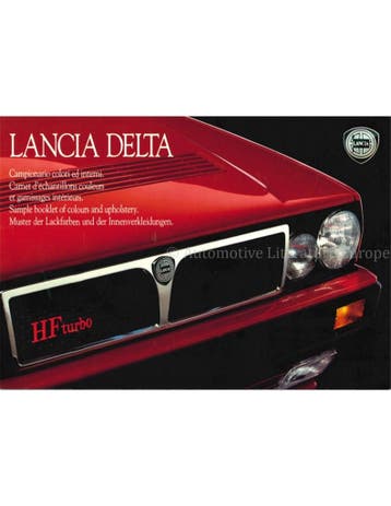 1991 LANCIA DELTA KLEUREN & INTERIEUR BROCHURE, Nieuw, Author