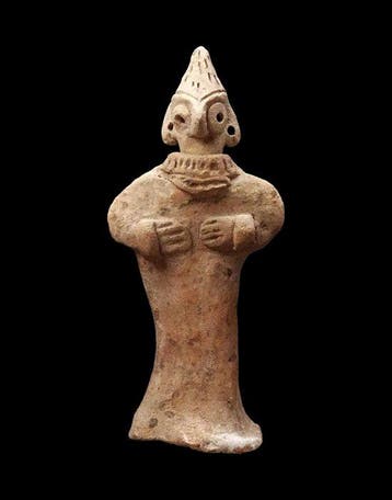 Mesopotamisch Terracotta - Vruchtbaarheidsbeeldje -