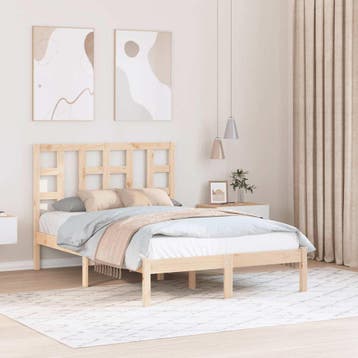 vidaXL Bedframe massief hout 120x190 cm, Bruin, Verzenden, Nieuw, 190 cm of minder