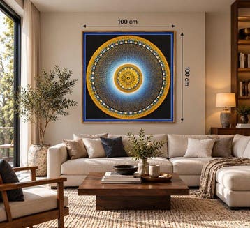 Netra Lama - 100 * 100 cm Masterpiece OM Mantra Mandala |