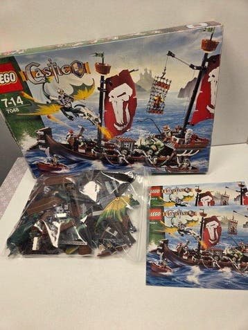 Lego Set - 7048 - Castle - LEGO 7048 Troll Warship, Nieuw