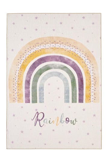 Kindervloerkleed | Play | Regenboog | Crème | 160x230 cm, Verzenden, Nieuw