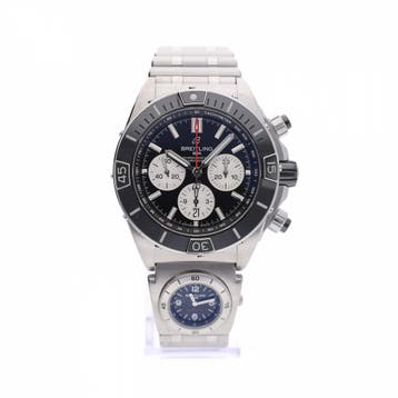 Breitling Super Chronomat B01 44 AB0136251B1A2; Chronogra..., Ophalen of Verzenden, Zo goed als nieuw, Kunststof, Overige merken