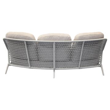 Monza lounge 3-zitsbank aluminium latte rope, Ophalen of Verzenden, Nieuw