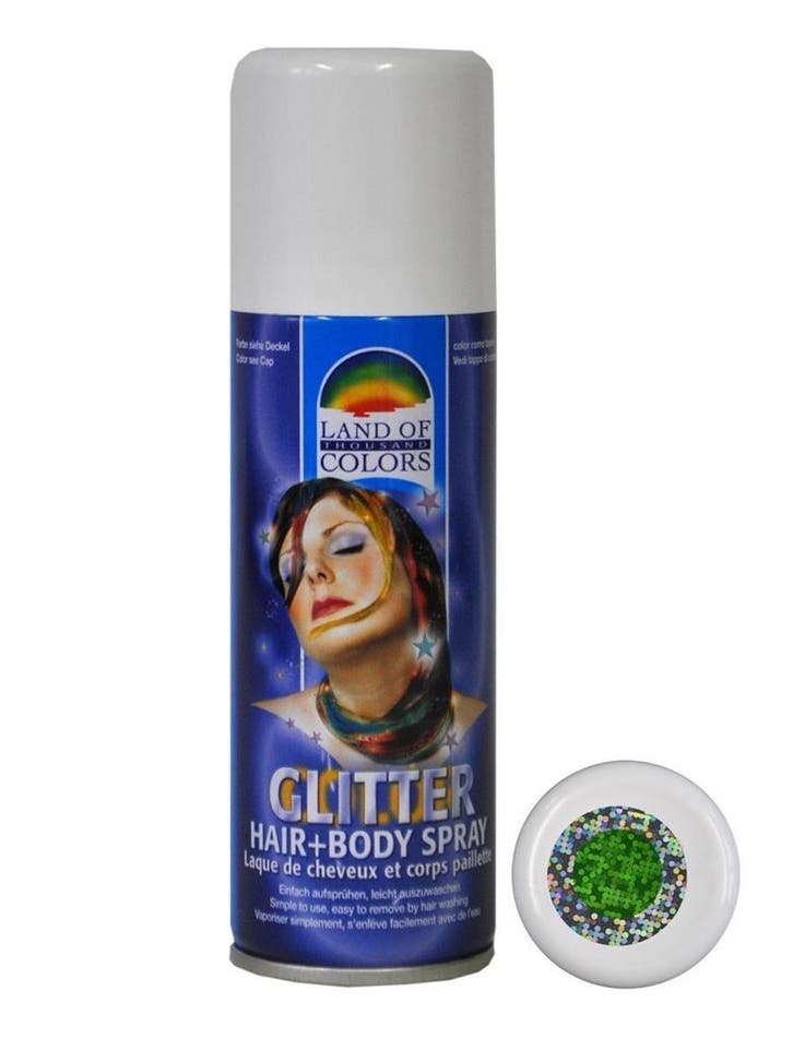Glitterspray Groen voor lichaam & haar (125ml), Hobby en Vrije tijd, Feestartikelen, Nieuw, Ophalen of Verzenden