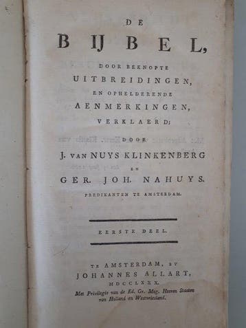 J. van Nuys Klinkenberg - De Bijbel Door Beknopte