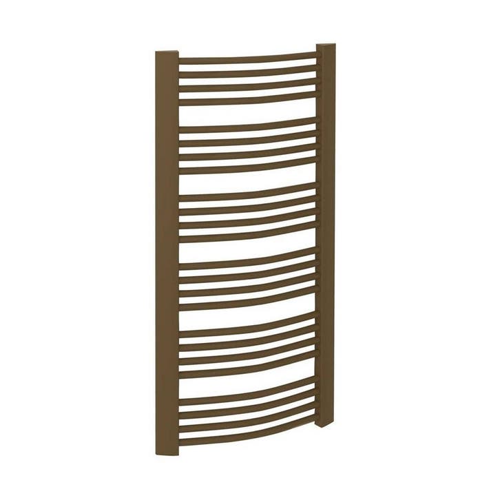 Handdoekradiator Sapho Egeon Gebogen 59.5x123.8 cm Brons, Doe-het-zelf en Verbouw, Verwarming en Radiatoren, Ophalen of Verzenden