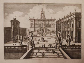 Italië - Rome, uitzicht op Piazza del Campidoglio; Matthäus, Nieuw