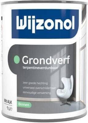 Grondverf Binnen Terpentineverdunbaar 1 liter, Ophalen of Verzenden, Nieuw