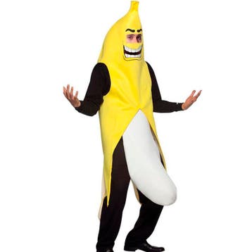 Verkleedkleren Bananen Pak Volwassenen Blote Gepelde Banaan, Verzenden, Nieuw
