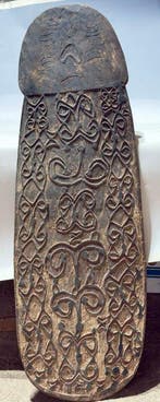 vechtschild Asmat - salawaku - Asmat - West Papua, Antiek en Kunst, Kunst | Niet-Westerse kunst