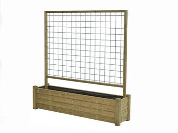 Talen Vuren Bloembak Met Trellis 40 x 180 cm, Nieuw