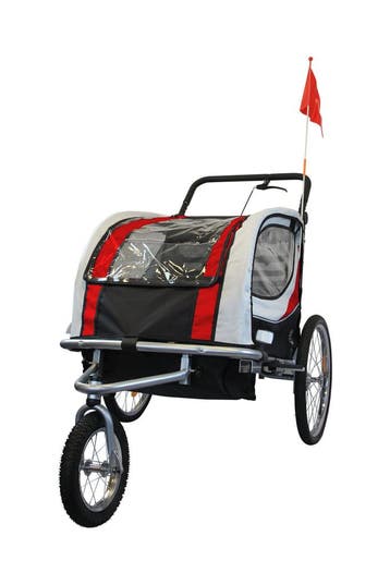 Fietskar Buggy 2-zits | Met Schokbreker | OP=OP, Opvouwbaar, Nieuw, Ophalen of Verzenden, Kinderkar
