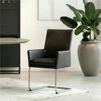 Set van 10 Leren eetkamerstoelen Rumor - Hermes Nero, Huis en Inrichting, Stoelen, Ophalen of Verzenden, Nieuw, Leer