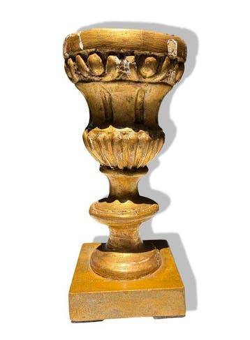 Palmenhouder voor kerkelijk altaar - 25 cm - Verguld hout -