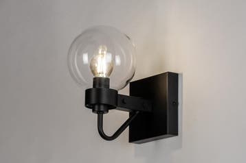 Rietveld Wandlampen - Zwart - Glas, Metaal, Huis en Inrichting, Verzenden, Nieuw