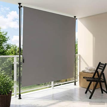 vidaXL Buiten Rolgordijn Lichtgrijs 120 x 270 cm, Verzenden, Nieuw