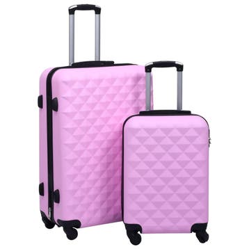 vidaXL 2-delige Harde kofferset ABS roze, Verzenden, Nieuw