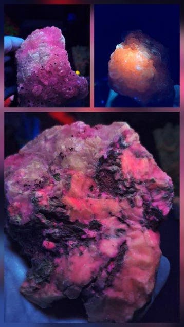 Dolomiet, kwarts en pyriet Fluorescerende - Hoogte: 12 cm -