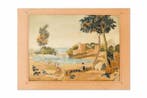 Wandtapijt - 47.5 cm - 36.7 cm, Antiek en Kunst, Antiek | Kleden en Textiel