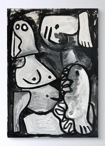 Gundi Falk (1966) - Composition XXL bleue aux formes