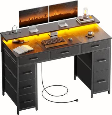 Bureau - Computertafel - Computerbureau - 120x50 cm - Zwart, Huis en Inrichting, Verzenden, Zo goed als nieuw